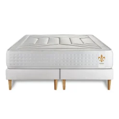 Ensemble Ressorts ensachés et mémoire de forme de confort Ferme avec sommier tapissier