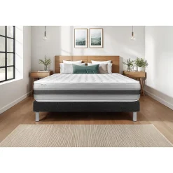 Ensemble Ressorts ensachés et mémoire de forme de confort Equilibré avec sommier tapissier