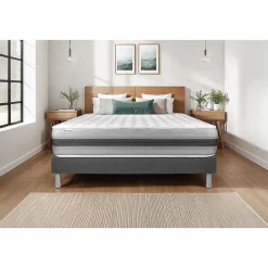 Ensemble Ressorts ensachés et mémoire de forme de confort Equilibré avec sommier tapissier