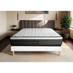 Ensemble Ressorts ensachés et mémoire de forme de confort Equilibré avec sommier tapissier