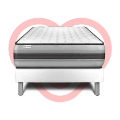 Ensemble Ressorts ensachés et mémoire de forme de confort Equilibré avec sommier kit