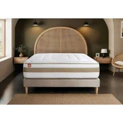 Ensemble Ressorts ensachés et mémoire de forme de confort Equilibré avec sommier tapissier