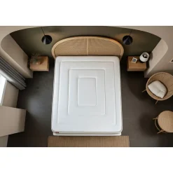 Ensemble Ressorts ensachés et mémoire de forme de confort Equilibré avec sommier tapissier