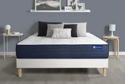 Ensemble Ressorts ensachés et mémoire de forme de confort Très ferme avec sommier kit