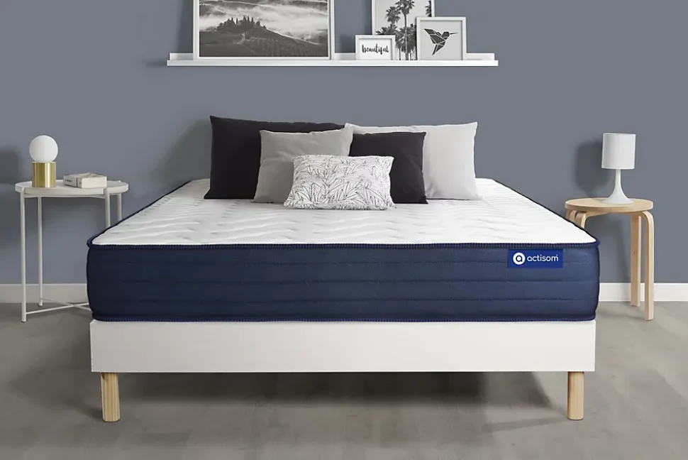 Ensemble Ressorts ensachés et mémoire de forme de confort Très ferme avec sommier kit