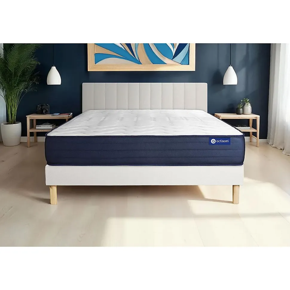 Ensemble Ressorts ensachés et mémoire de forme de confort Très ferme avec sommier kit