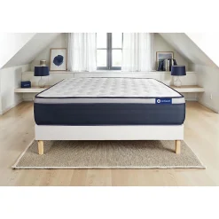 Ensemble Ressorts ensachés et mémoire de forme de confort Ferme avec sommier kit