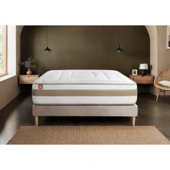 Ensemble Ressorts ensachés et mémoire de forme de confort Equilibré avec sommier kit