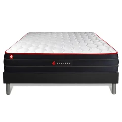 Ensemble Ressorts ensachés et mémoire de forme de confort Equilibré avec sommier kit