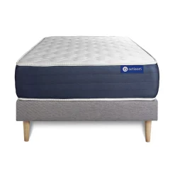 Ensemble Ressorts ensachés et mémoire de forme de confort Equilibré avec sommier kit