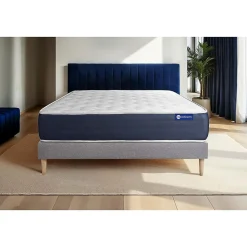 Ensemble Ressorts ensachés et mémoire de forme de confort Equilibré avec sommier kit