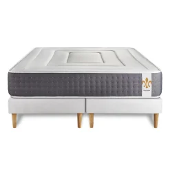 Ensemble Ressorts ensachés et mémoire de forme de confort Ferme avec sommier tapissier