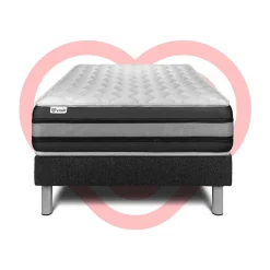 Ensemble Ressorts ensachés et mémoire de forme de confort Ferme avec sommier tapissier