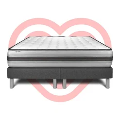 Ensemble Ressorts ensachés et mémoire de forme de confort Equilibré avec sommier tapissier