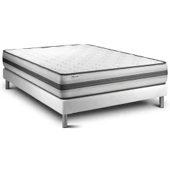 Ensemble Ressorts ensachés et mémoire de forme de confort Equilibré avec sommier tapissier