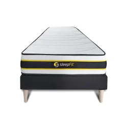 Ensemble Ressorts ensachés et mémoire de forme de confort Ferme avec sommier tapissier