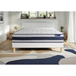 Ensemble Ressorts ensachés et mémoire de forme de confort Ferme avec sommier kit