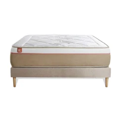 Ensemble Ressorts ensachés et mémoire de forme de confort Equilibré avec sommier kit