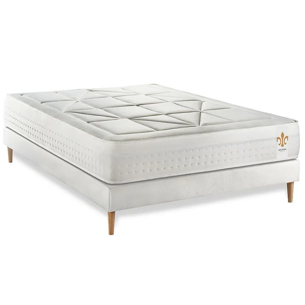 Ensemble Ressorts ensachés et mémoire de forme de confort Equilibré avec sommier kit