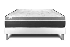 Ensemble Ressorts ensachés et mémoire de forme de confort Equilibré avec sommier kit