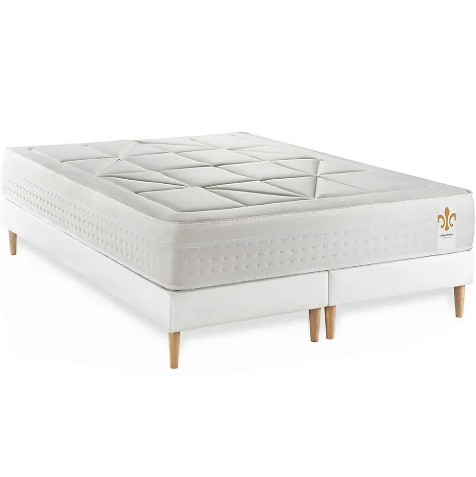 Ensemble Ressorts ensachés et mémoire de forme de confort Equilibré avec sommier tapissier