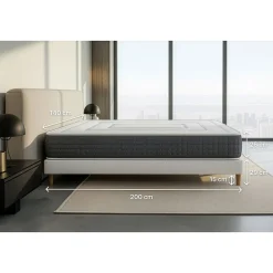 Ensemble Ressorts ensachés et mémoire de forme de confort Ferme avec sommier kit