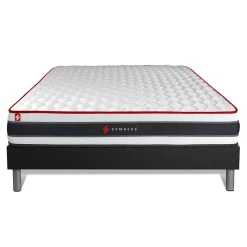 Ensemble Ressorts ensachés et mémoire de forme de confort Ferme avec sommier tapissier