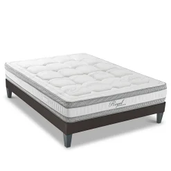 Ensemble Royal 5 Etoiles 90x190 cm Matelas Mousse + Sommier Bois