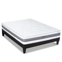 Ensemble Sublime 160x200 cm Matelas Mousse + Sommier Bois
