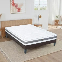 Ensemble Sublime 90x190 cm Matelas Mousse + Sommier Bois