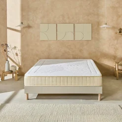 Ensemble Symphonie 2.0 140x190 cm Matelas Mousse + Sommier Bois