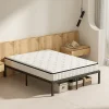 Ensemble 140x190 cm Matelas en mousse de 22 cm d'épaisseur + cadre de lit en métal