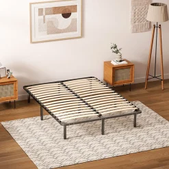 Ensemble 140x190cm Matelas à ressorts +Sommier à Lattes sur Pieds, Epaisseur du Matelas 20cm