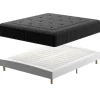 Ensemble 140x190cm Matelas à ressorts+ Lit Sommier Tapissier Déco, Epaisseur du Matelas 30cm