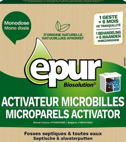 Entretien fosses septiques 6 mois activateur microbilles Epur