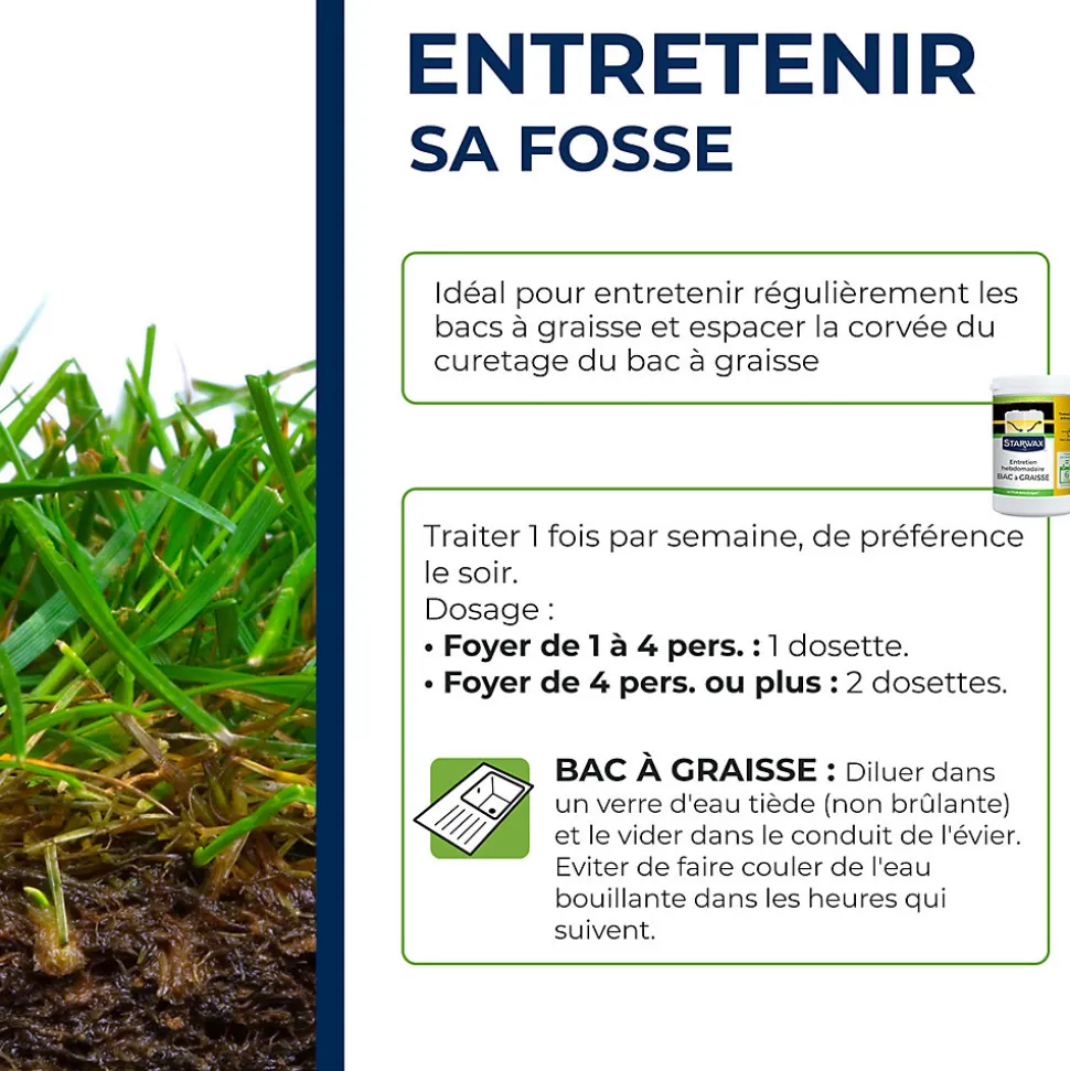 Entretien hebdomadaire bac à graisses 750g, Starwax