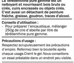 Essence de térébenthine pure gemme Diall 5L