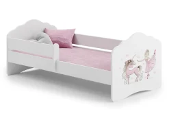 FALA lit d'enfant avec balustrade 140x70 Fille avec licorne