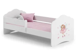 FALA lit enfant avec barreau 160x80 Fille avec ailes