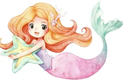 FALA lit enfant avec barreau 160x80 Mermaid