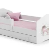 FALA lit enfant avec tiroir et barre 140x70 Fille avec licorne