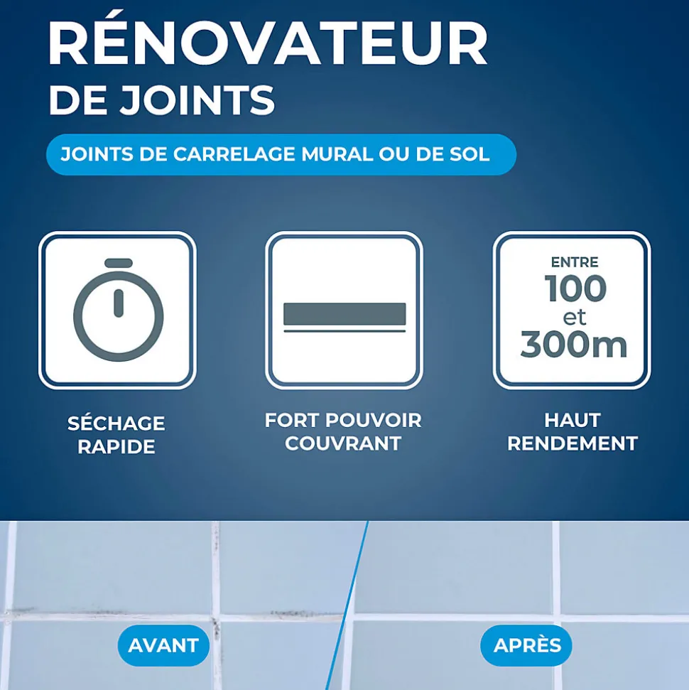 Feutre blanchisseur joints + 3 pointes de rechange Starwax