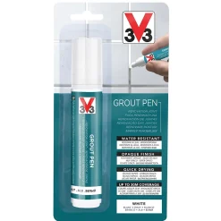 Feutre rénovation joint de carrelage Grout pen V33 blanc mat 15ml