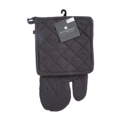 Gant et manique - coton - gris foncé - Atmosphera