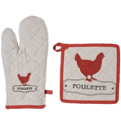 Gant et manique Poule - coton - Atmosphera