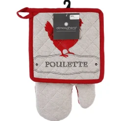 Gant et manique Poule - coton - Atmosphera