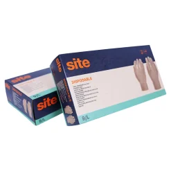 Gant jetable en nitrile pour la manipulation générale Site Taille 9 blanc, lot de 100