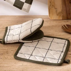 Gant manique Helu noir beige H20cm - Atmosphera