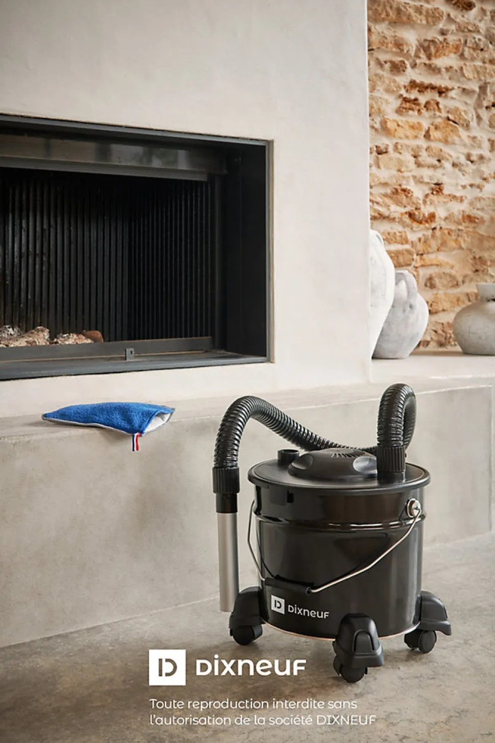 Gant microfibre pour vitre de cheminée et poêle Dixneuf Plus'net