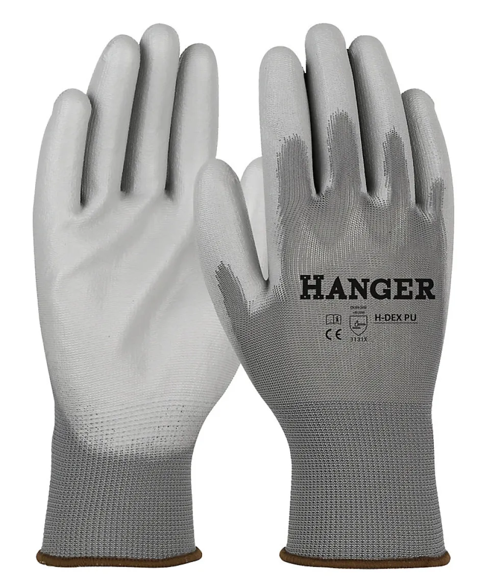 Gants de travail H-Dex T 9 enduit polyuréthane en 12 paires - HANGER - 300008